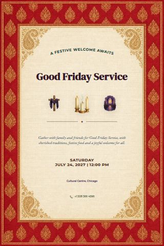 Good Friday Service invitation preview