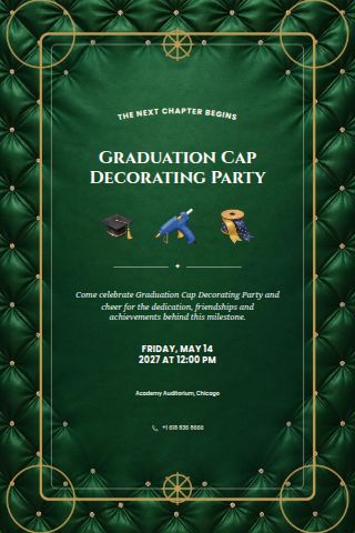 Graduation Cap Decorating Party invitation preview