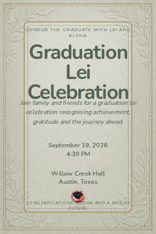 Graduation Lei Celebration invitation design preview