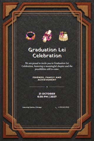 Graduation Lei Celebration invitation preview