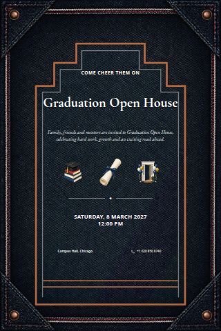Graduation Open House invitation preview