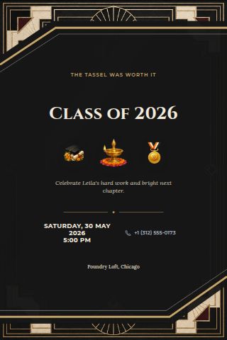 Graduation invitation preview