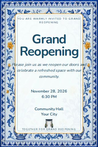 Grand Reopening invitation design preview