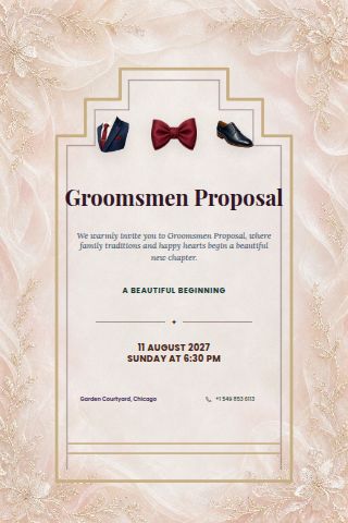 Groomsmen Proposal invitation preview