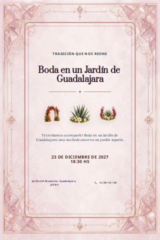 Guadalajara Garden Wedding invitation preview