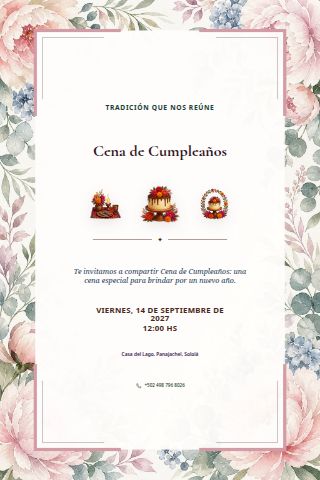 Adult Birthday Dinner invitation design