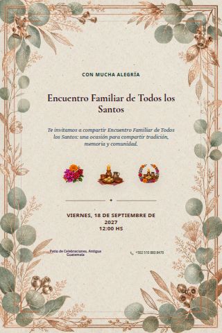 All Saints Family Gathering invitation design