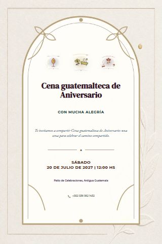 Guatemalan Anniversary Dinner invitation design preview