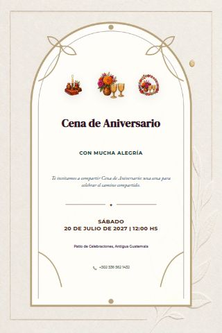 Anniversary Dinner invitation design