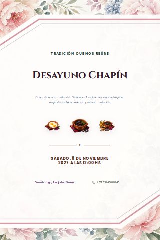 Guatemalan Chapín Breakfast invitation preview