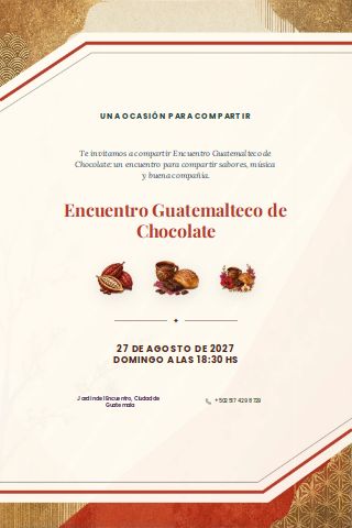 Guatemalan Chocolate Gathering invitation preview