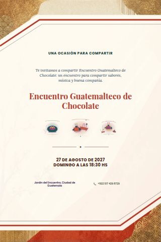 Guatemalan Chocolate Gathering invitation design preview