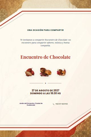 Chocolate Gathering invitation design preview