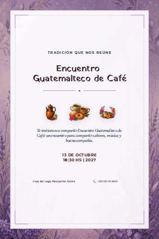 Guatemalan Coffee Gathering invitation preview