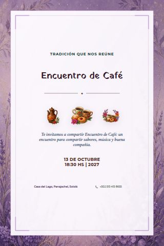 Coffee Gathering invitation design preview