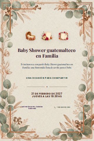 Guatemalan Family Baby Shower invitation preview