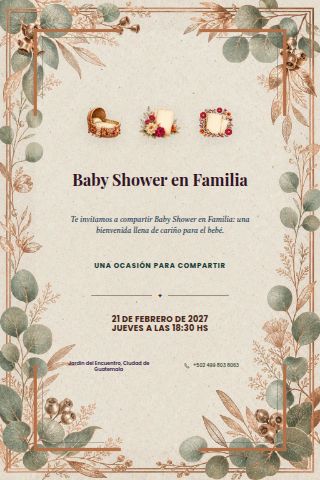 Family Baby Shower invitation design preview