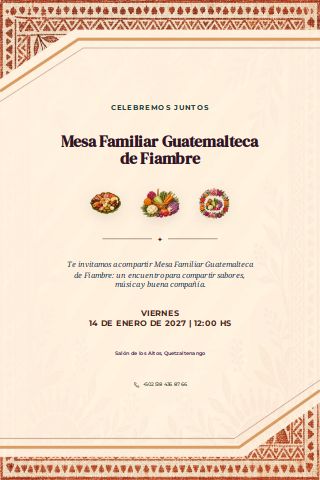 Guatemalan Fiambre Family Table invitation preview