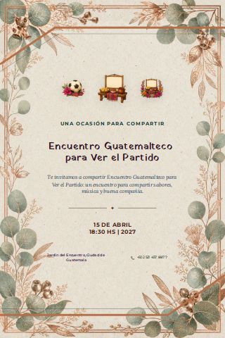 Guatemalan Football Watch Party invitation preview