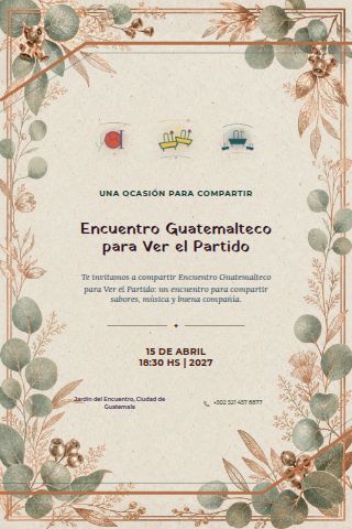Guatemalan Football Watch Party invitation design preview