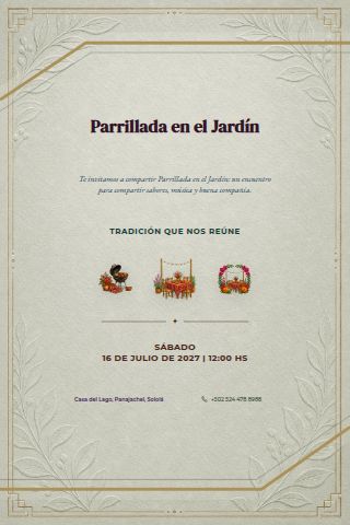 Garden Birthday Cookout invitation design preview