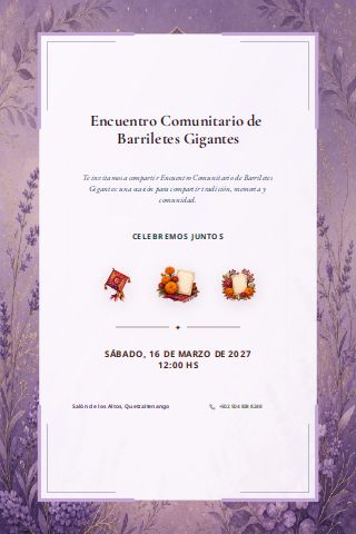 Guatemalan Giant Kites Community Gathering invitation preview