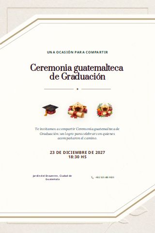 Guatemalan Graduation Ceremony invitation preview