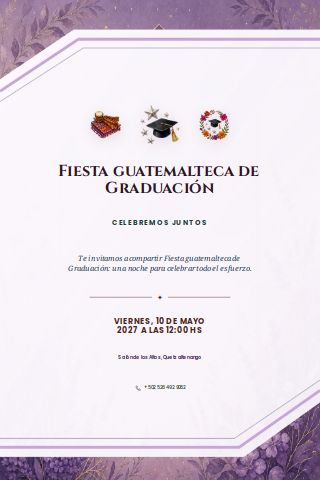Guatemalan Graduation Party invitation preview