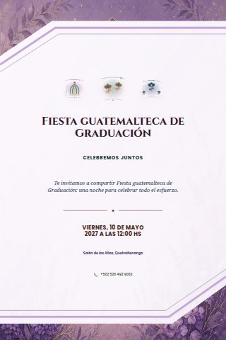 Guatemalan Graduation Party invitation design preview