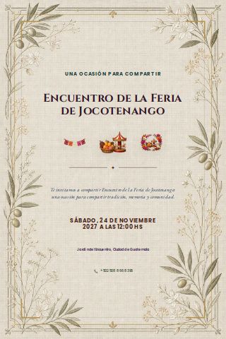 Guatemalan Jocotenango Fair Gathering invitation preview