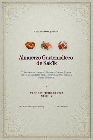 Guatemalan Kak'ik Lunch invitation preview
