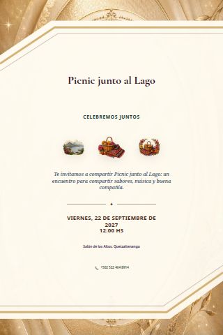 Lake Picnic invitation design preview