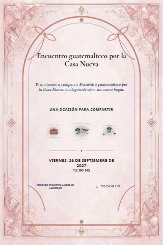 Guatemalan New Home Gathering invitation design preview