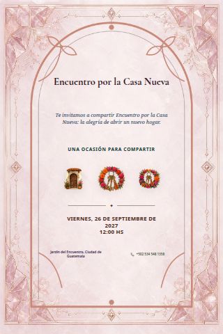 New Home Gathering invitation design preview