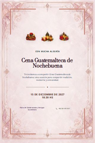 Guatemalan Nochebuena Dinner invitation preview