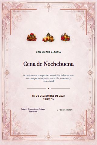Nochebuena Dinner invitation design preview