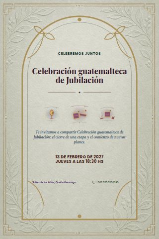 Guatemalan Retirement Celebration invitation design preview