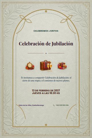 Retirement Celebration invitation design preview