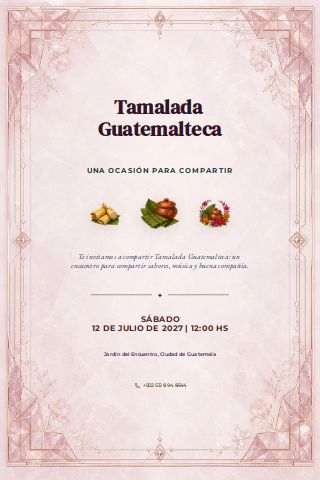 Guatemalan Tamale Gathering invitation preview