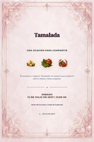 Tamale Gathering invitation design preview