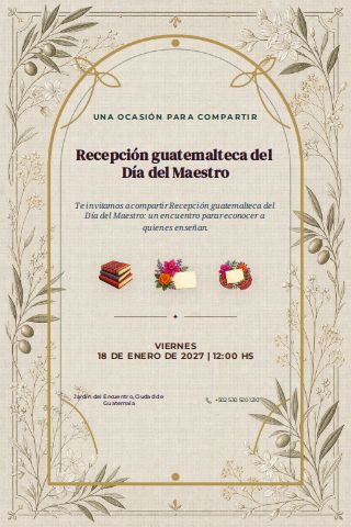 Guatemalan Teachers' Day Reception invitation preview