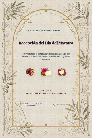 Teachers' Day Reception invitation design preview