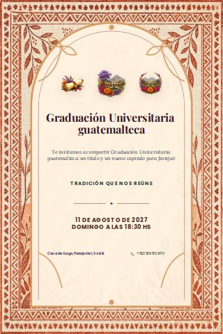 Guatemalan University Graduation invitation preview