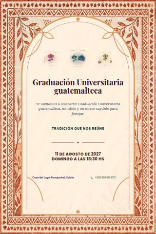 Guatemalan University Graduation invitation design preview