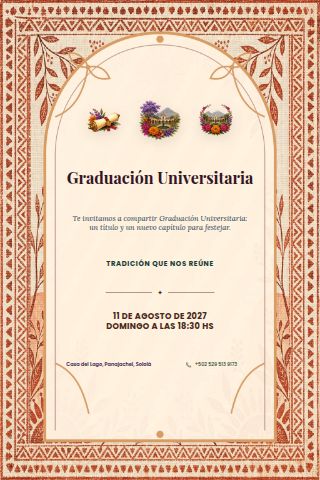 University Graduation invitation design preview