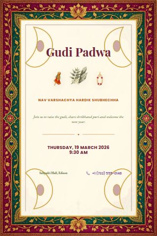 Gudi Padwa invitation preview