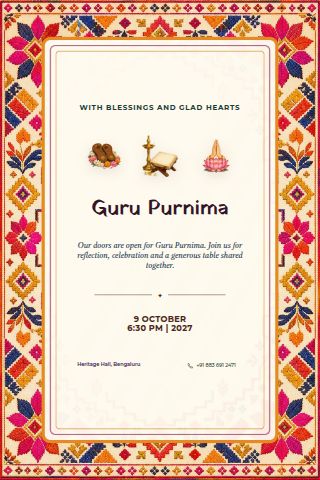 Guru Purnima invitation preview