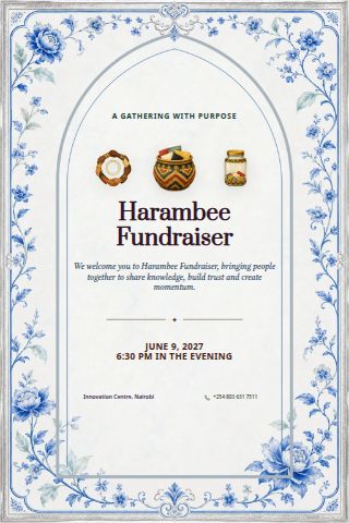 Harambee Fundraiser invitation preview