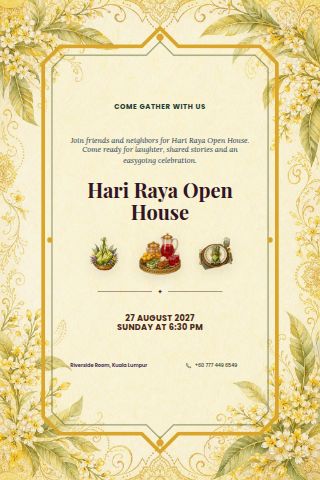 Hari Raya Open House invitation preview