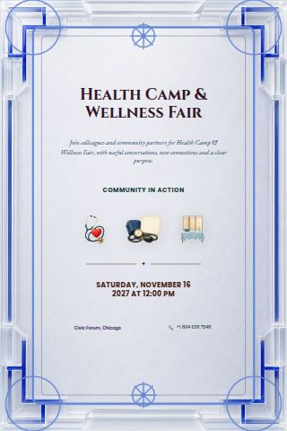 Health Camp & Wellness Fair invitation preview